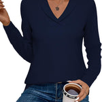 Zeagoo Sweaters for Women Long Sleeve Shirts V Neck Knit Pullover