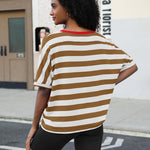 Zeagoo Women Short Sleeve T Shirts Round Neck Oversized Tee