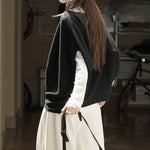 Sleeveless Crew Neck Loose Sweater