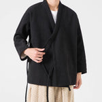 Thickened Diagonal-front Loose-fitting Belted Jacket