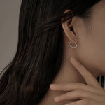Golden Heart Stainless Steel Earrings
