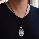 Buddha Stones Chinese Zodiac Natal Buddha Om Mani Padme Hum Lotus Compassion Necklace Pendant