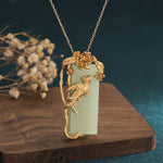 Buddha Stones Natural Green Aventurine Balance Necklace Pendant