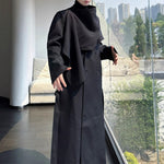 Long Scarf Collar Trench Coat