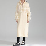 Autumn and Winter Thickened Turtleneck Fringed Knitted Dress