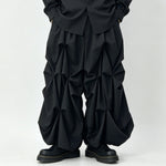 Japanese High-waist Loose Pleated Wide-leg Cropped Skirt-pants