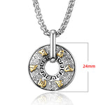 Buddha Stones Tibetan Om Mani Padme Hum Peace Buckle Creativity Necklace Pendant