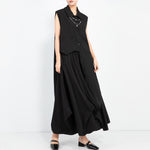 Irregular Sleeveless Long Shirt