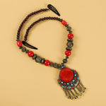 Tibetan Retro Beads Tassel Hair Decoration Hair Accessories