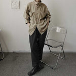 Vintage Turtleneck Big Pocket Loose Shirt