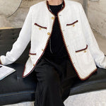 Woven Short Crew Neck Jacket