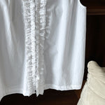 Women's Ruffle Trim Petal Collar Sleeveless Blouse