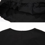 Women's Loose Drawstring Zipper T-shirt