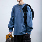 Loose Washed Crew Neck Casual Sweatshirt