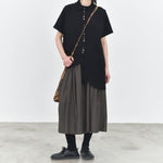 Women's Asymmetrical Draped Hem Hand-Stitched Vest