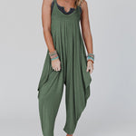 Zeagoo Women's Casual Loose Summer Rompers Sleeveless Loose Spaghetti Strap Baggy Overalls Harem Jumpsuits