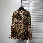 Leopard Irregular Print Casual Shirt