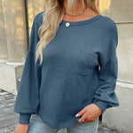 Zeagoo Long Sleeve Backless Hollow Knit Sweater for Women Casual Work Office Loose Fit 2026 | Under