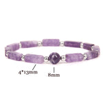 Buddha Stones Natural Crystal Amethyst Tiger Eye Spiritual Balance Bracelet