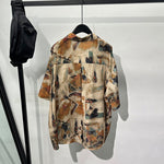 Vintage Distressed Loose Lapel Shirt