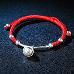 Buddha Stones FengShui Lucky Red String Bell Bracelet