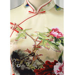 Buddha Stones Peony Flower Print Cheongsam Dress Women's Qipao (Extra 30% Off | USE CODE: FS30)