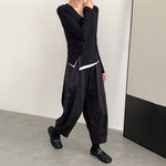 Casual Wide Leg Nine Point Harem Pants