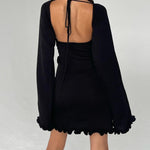 Zeagoo Elegant Backless Lace-up Bell Sleeve Ruffled Hem Mini Dress for Women Casual Going Out Summer 2026