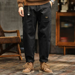American Retro Patchwork Straight-leg Cargo Pants