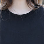 Pure Black Versatile Loose Long Sleeves