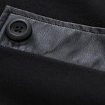 PU Leather Fake Two-piece Stand-up Collar Shirt