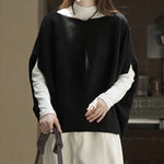 Sleeveless Crew Neck Loose Sweater