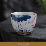 Buddha Stones Lotus Flower Leaf Bamboo Ceramic Teacup Kung Fu Tea Cups
