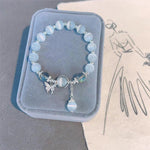 Buddha Stones "Sending Luck and Inner Peace" Cat's Eye Butterfly Bracelet Includes Gift Message Card