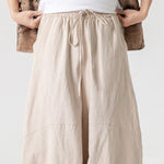 Linen Casual Lantern Wide-leg Pants