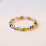 Buddha Stones Natural Tourmaline Positive Love Ring
