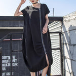 Irregular Zipper Long Dress