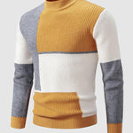 Men's Colorblock Round Neck Knitted Sweater