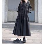 Black Loose Long-sleeved Dress