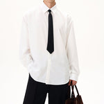 Wrinkle-resistant Detachable Tie Draped Shirt