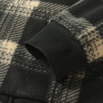 Teddy Lined Flannel Zip Hooded Coat
