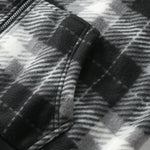 Teddy Lined Flannel Zip Hooded Coat