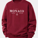 Monaco Slogan Print Relax Fit Sweatshirt