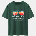 Sunglasses Palm Tree Print Drop Shoulder Oversize T-Shirt