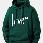 Love Print Relax Fit Hoodie