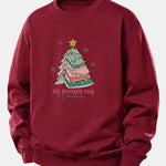 Christmas Tree Slogan Print Relax Fit Sweatshirt