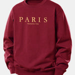 Paris Slogan Print Relax Fit Sweatshirt