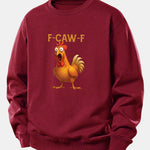 Rooster Print Relax Fit Sweatshirt