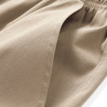 3 Pieces Solid Color Cargo Drawstring Shorts