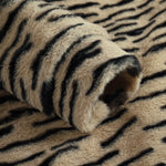 Men's Faux Fur Irregular Tiger Pattern Casual Button-up Jacket